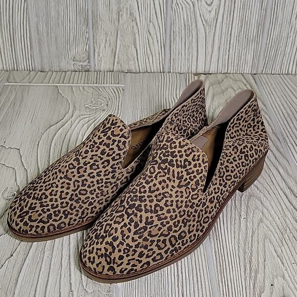 Lucky Brand Cahill Animal Print Leather Slip On Loafer Flats Womens Size 5 NEW - Picture 10 of 11